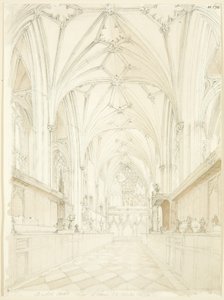 Doğu görünümlü Bristol Katedrali Korosu by T.H. Clarke