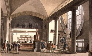 Müzayede Pazarı Salonu by T. and Pugin A.C. Rowlandson