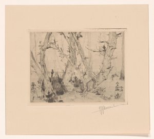 Orman manzarası by T. Sterrenburg (signed by artist)