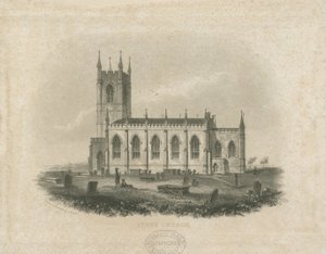 Stoke-upon-Trent Kilisesi [Yeni]: çelik gravür (vinyet ve [?19. yüzyılın ortası] (baskı) by T Taylor