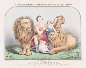 Aslan ve Kuzu Beraber Yatacaklar ve Küçük Çocuk Onlara Yol Gösterecek, 1840 dolayları (kağıt üzerine suluboya) by T. W. Strong