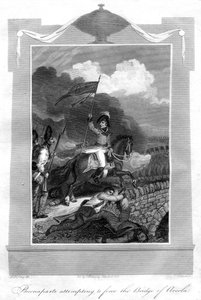 Napolyon Bonapart Arcola köprüsünü zorlamaya çalışırken, 1816.