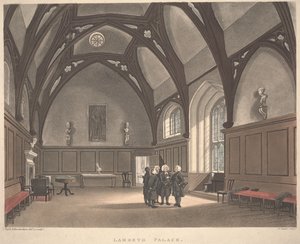 Joseph Constantine Stadler (fl.1780-1812) tarafından oyulmuş Lambeth Sarayı, 1808