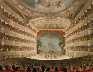 Kings Theatre Opera House, J. Bluck tarafından oyulmuş, pub. Ackermann