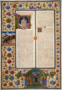 Taddeo Crivelli (1425-1479) ve diğerleri tarafından aydınlatılan Borso d