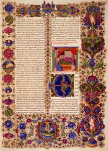 Taddeo Crivelli (1425-1479) ve diğerleri tarafından aydınlatılan Borso d