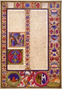 Taddeo Crivelli (1425-1479) ve diğerleri tarafından aydınlatılan Borso d