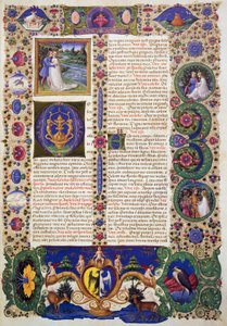 Taddeo Crivelli (1425-1479) ve diğerleri tarafından aydınlatılan Borso d
