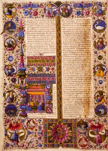 Taddeo Crivelli (1425-1479) ve diğerleri tarafından aydınlatılan Borso d