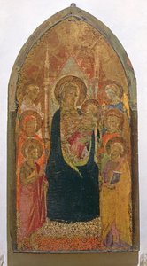 Azizler ile Madonna ve Çocuk (panelde öfke) by Taddeo Gaddi