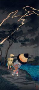 Tateishi yakınlarında gök gürültülü sağanak yağış by Takahashi Hiroaki