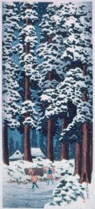 Nikko yakınlarında sedir ağaçlarıyla çevrili cadde by Takahashi Hiroaki