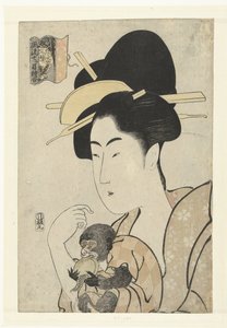 Maymunlu kadın: Maymun ve kaplan Yedi Gözün Zarif Baskı Denklemleri (seri başlığı) Furyu nanatsume e-awase (nesne üzerinde seri başlığı) by Tamagawa Shucho