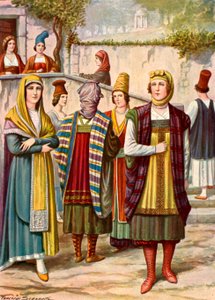 Yunanistan, Arjantin vb. yerlerde bulunan 19. yüzyıl kostümleri by Tancredi Scarpelli