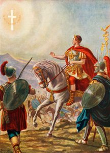 İmparator Konstantin haç işaretini görüyor by Tancredi Scarpelli