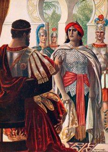 Zenobia in the presence of Aurelian by Tancredi Scarpelli