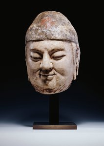 Tang Hanedanlığı veya biraz daha eski bir yetkilinin mermer başı, c.618-907 by Tang Dynasty Chinese School