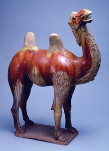 Camel, Tang Hanedanlığı (polikrom sırlı çömlek)