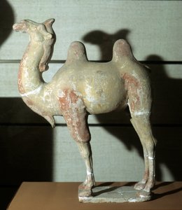 Colorful camel, funeral object, 618-907 (terracotta) by Tang Dynasty Chinese School