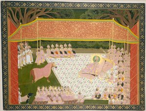 Maharana Sarup Singh Ödül Aygırını Denetliyor, 1845-46. by Tara