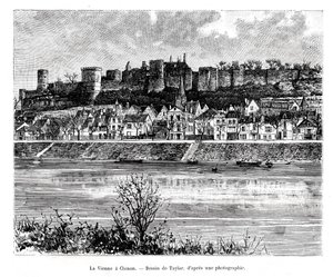 Chinon ve Viyana nehri, Fransa, 19. yüzyıl by Taylor