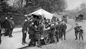 İtalyan dondurması veya hoky satıcısı, Londra, 1900