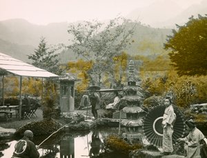 Dainichi bahçesinde balık tutma günü - Nikko