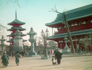 Senso - Ji tapınak kapısı, Tokyo 1900 - 1915 civarı (fotoğraf)
