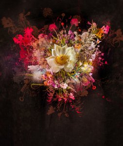 Buket XXVII, 2019 (tuval üzerine karışık teknik) by Teis Albers