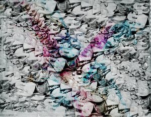 Çılgın Atlar, 2014 (Tuval üzerine kolaj) by Teis Albers
