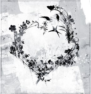 Flower Heart, 2015 (tuval üzerine karışık teknik)