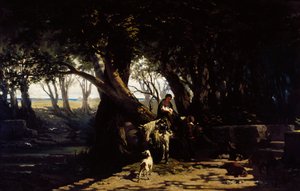 Antignano'da Ardenza veya Zeytinlik by Telemaco Signorini