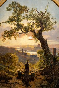 St. Miniato tepesinden Floransa manzarası by Telemaco Signorini
