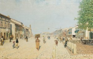 Ravenna'daki Porta Adriana banliyösü by Telemaco Signorini