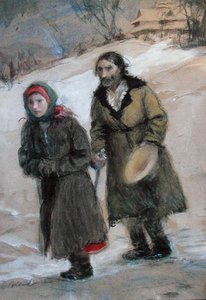 Dönüş (karton üzerine pastel)