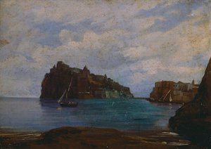 Aragon Kalesi Ischia (tuval üzerine yağlı boya)