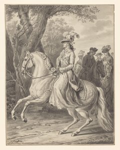 Prusya Wilhelmina, Orange-Nassau Prensesi, at sırtında by Tethart Philip Christian Haag (signed by artist)