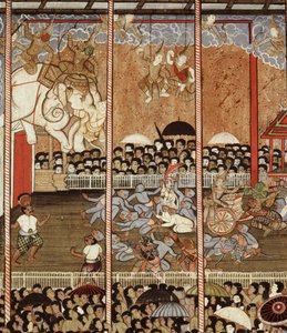 Bir Ramakien performansı (duvar resmi) by Thai School