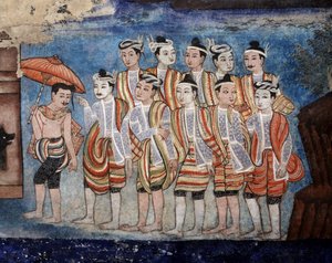 Bir grup Taylandlı yai (Shan) adamı, Viharn laikam