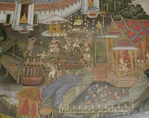 Phitsanulok kasabasının detayı, Wat Bowonniwet Vihara, Bangkok by Thai School