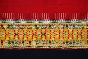 Çift kanca desenli kumaş, Chom Thong, Chiang Mai, Tayland (tekstil) by Thai School