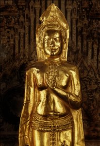 Ayakta Buda, 13. yüzyılın sonları - 14. yüzyılın başlarında (altın) by Thai School