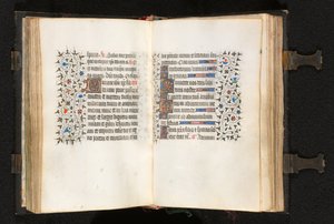 Paris Kullanım Saatleri Kitabı: Fol. 106r, Süslenmiş Kenarlı Çoklu Harfler, c. 1420.