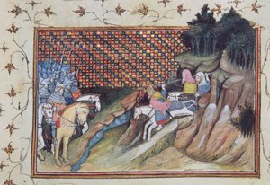 Harl 1319 f.9 MacNamara, İrlandalı şef Gloucester Kontu ile görüşmeye geliyor, 