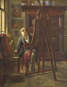 Sanatçı George Jan Hendrik Poggenbeek Stüdyosunda by Theo Hanrath