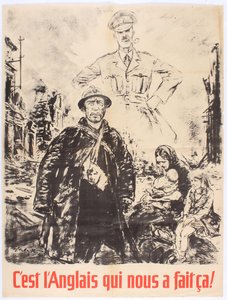 Bunu bize yapan İngilizler. Vichy Fransa Propaganda Posteri, 1940. by Theo Matejko