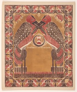 Çapraz gagalı ve kum saati olan iki ayakta kuş by Theo Neuhuys