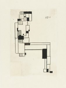 Oturan Çıplak Kadın, Elini Başında Oturan Çıplak Kadın by Theo van Doesburg (signed by artist)