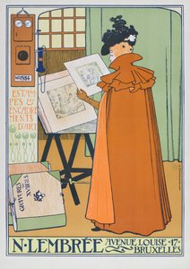 Poster reklam sanat mağazası, Brüksel by Théo van Rysselberghe