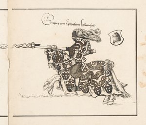 Turnuvalar için Rezerve Edin: Jouster Sola Bakıyor by Theobald Senefelder